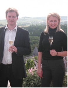 Laura and Matt in Champagne