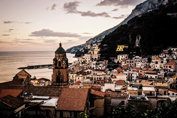 Atrani on the Amalfi Coast. Photograph: Simon Peel.